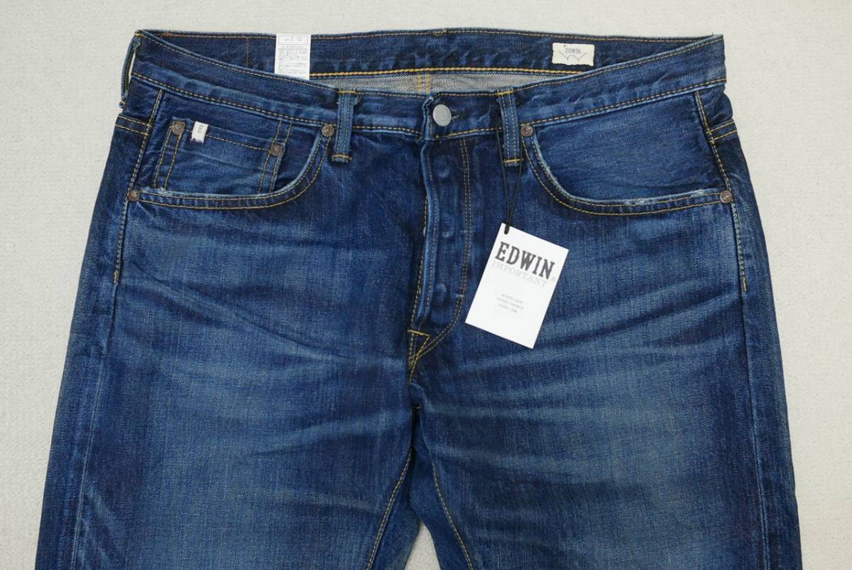 新品EDWIN ED55-126 W34 ED55 JAPAN MODEL リラックス・テーパード インディゴ・ダークユーズド セルビッチデニム 日本製 エドウィン