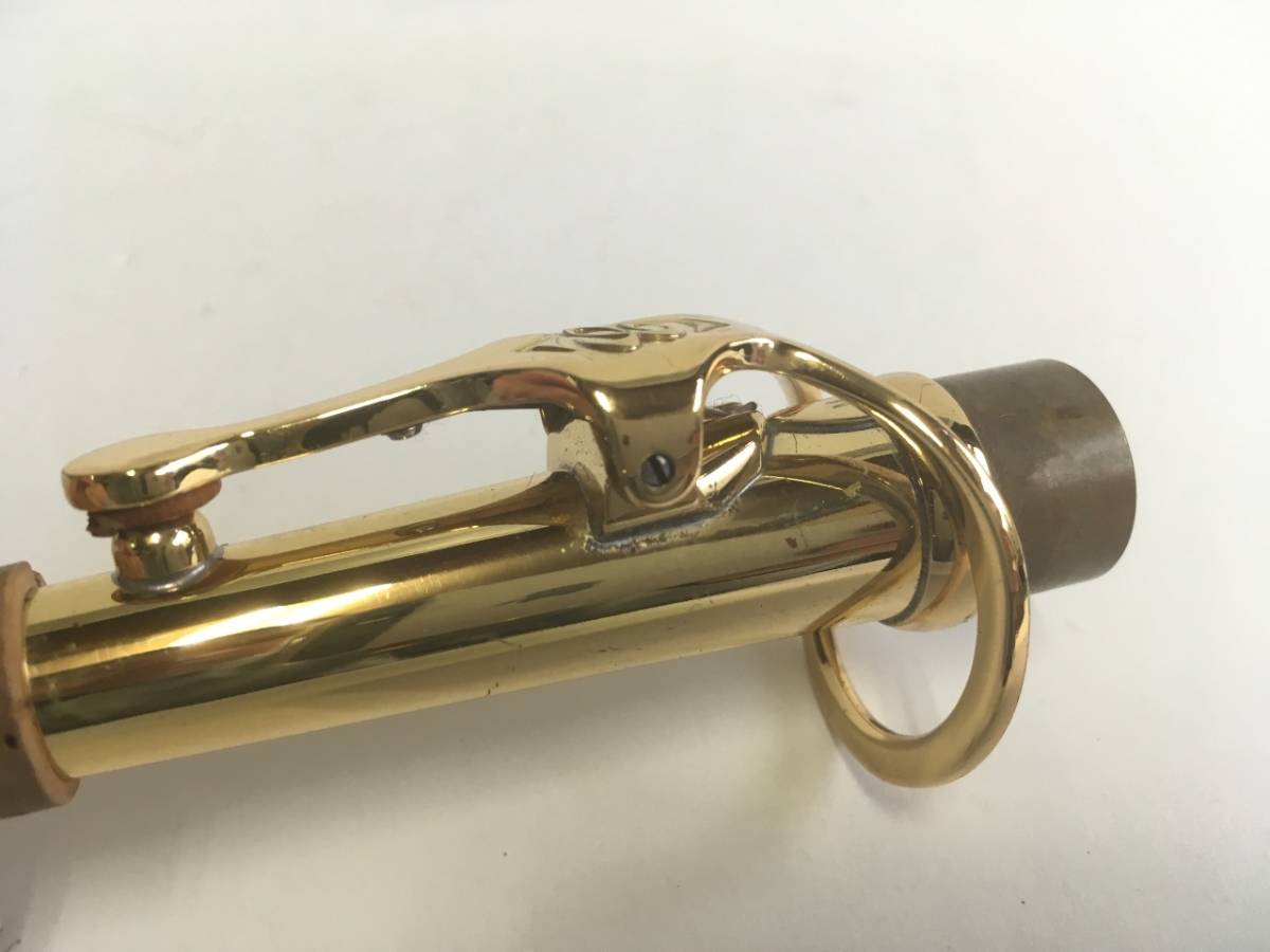●ヤマハ ソプラノサックス用 M1 ネック 旧ロゴ ストレートタイプ 金メッキ 現状渡し 管理:02