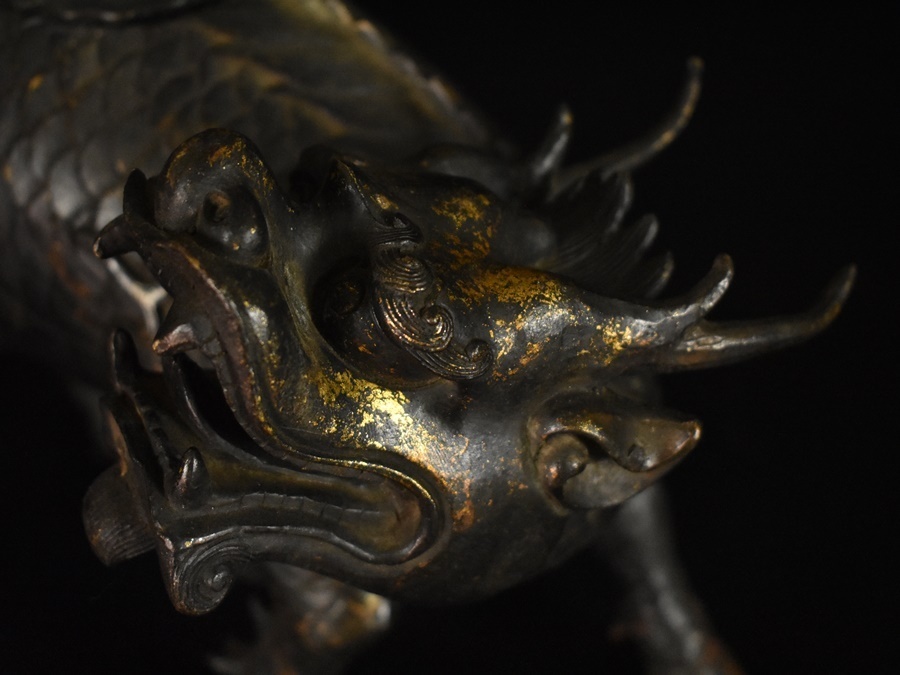 古銅 唐物 玉取獅子香炉 古玩 | 麒麟図香炉 細密造 [se]12