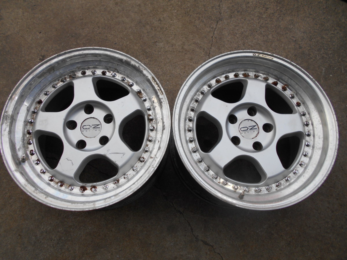 希少!深リム!PCD114.3 OZレーシング ペガソ 9.5j/+38 ハブ約66㎜ 2本 