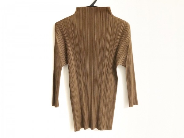 プリーツプリーズ PLEATS PLEASE 七分袖カットソー サイズ4 XL ダーク 