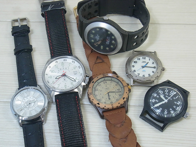 まとめ売り! タイメックス/BENRUS/SWISS MOUNTAIN PATROL ARMY TIMERなど 腕時計 6本 【W1610ko】