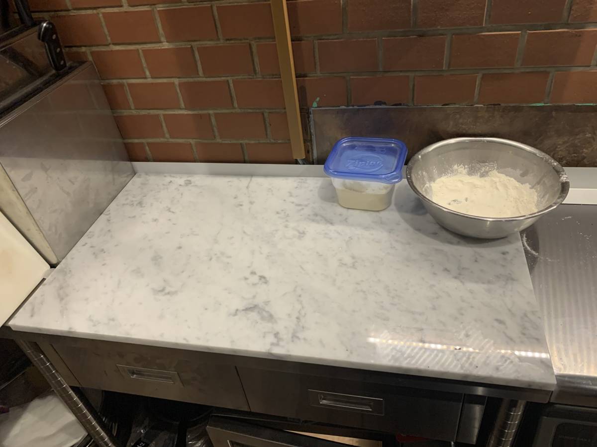 Yahoo!オークション - 天然白大理石 業務用 厨房のし台・作業台 【感謝