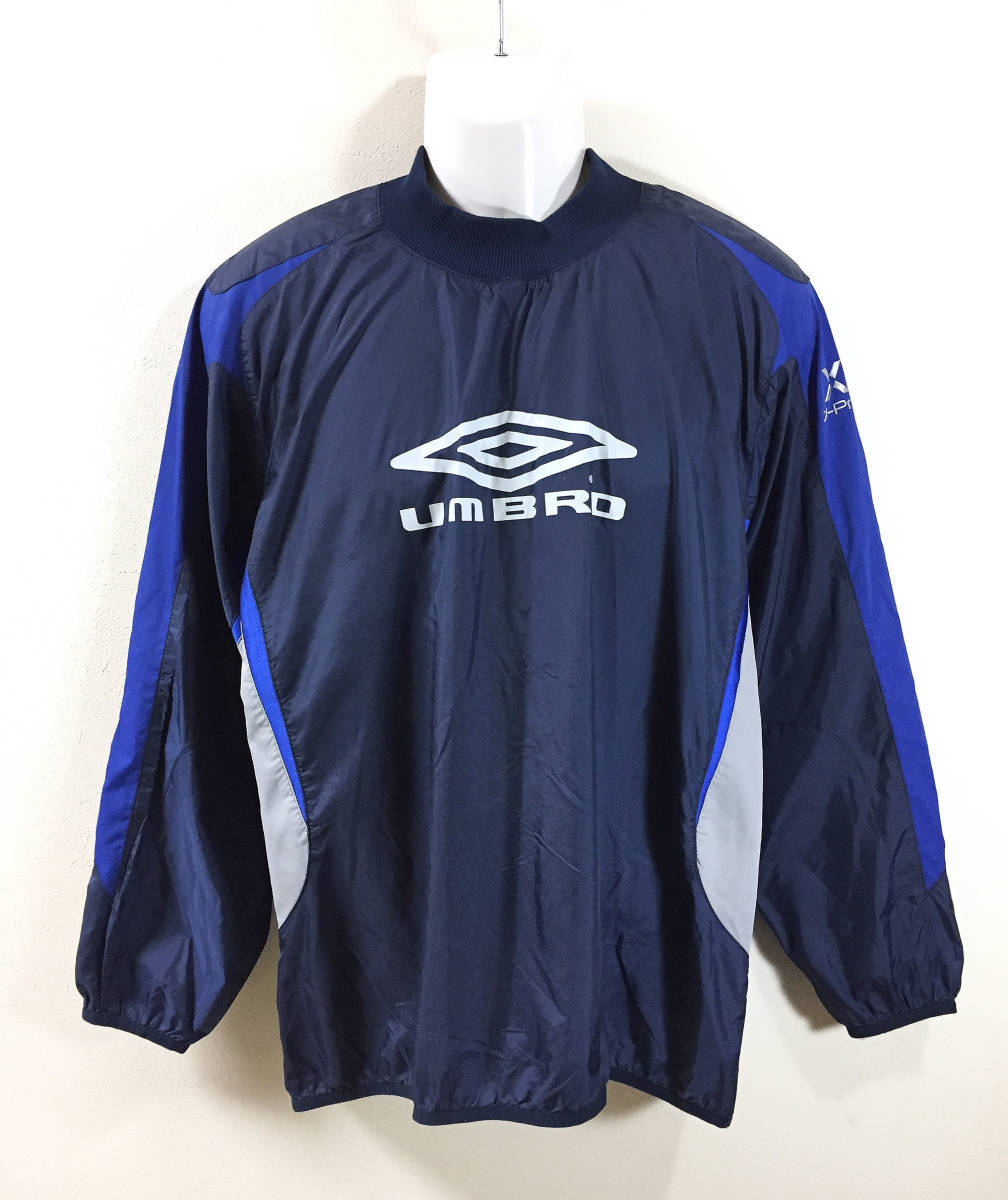 UMBRO ピステトップ M-L 中古美品 ウインドブレーカー シャカシャカ サッカー フットサル トレーニング_1
