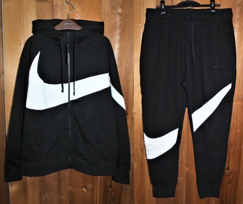 激安大特価，送料無料 NIKE HBR BB STMT FULLZIP HOODY & PANTS 上下セット 2XL ナイキ ビッグスウッシュ BIG SWOOSH セットアップ 3L 黒白(ナイキ)｜売買されたオークション情報、yahooの商品情報をアーカイブ公開 - オークファ スウェット