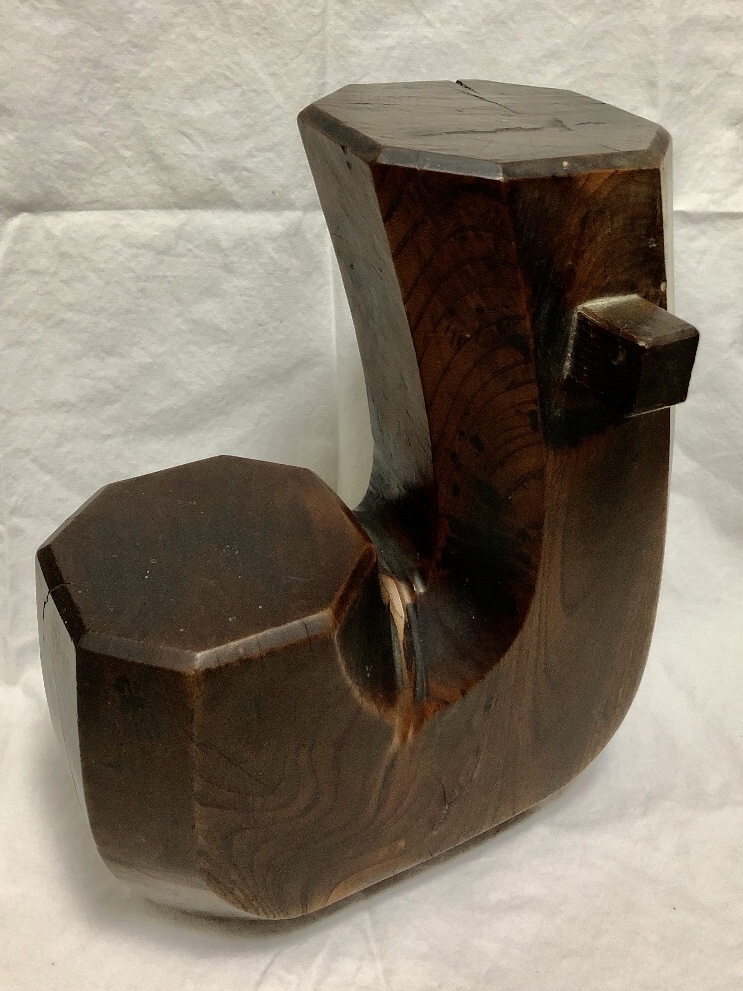 自在鉤　いろり　欅　高さ38ｃｍ　重さ7.6ｋｇ　古民家　古道具_1