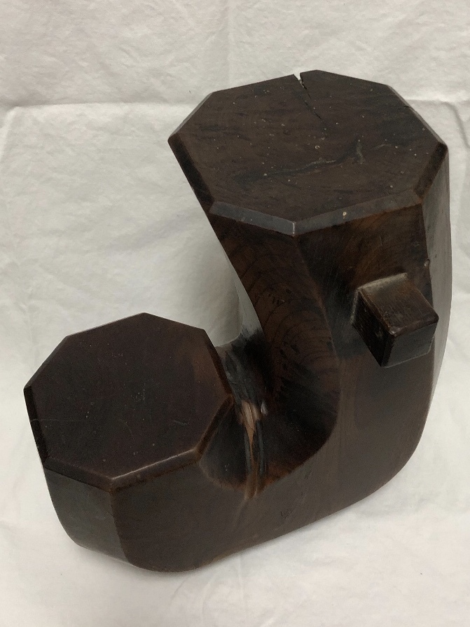 自在鉤　いろり　欅　高さ38ｃｍ　重さ7.6ｋｇ　古民家　古道具_3