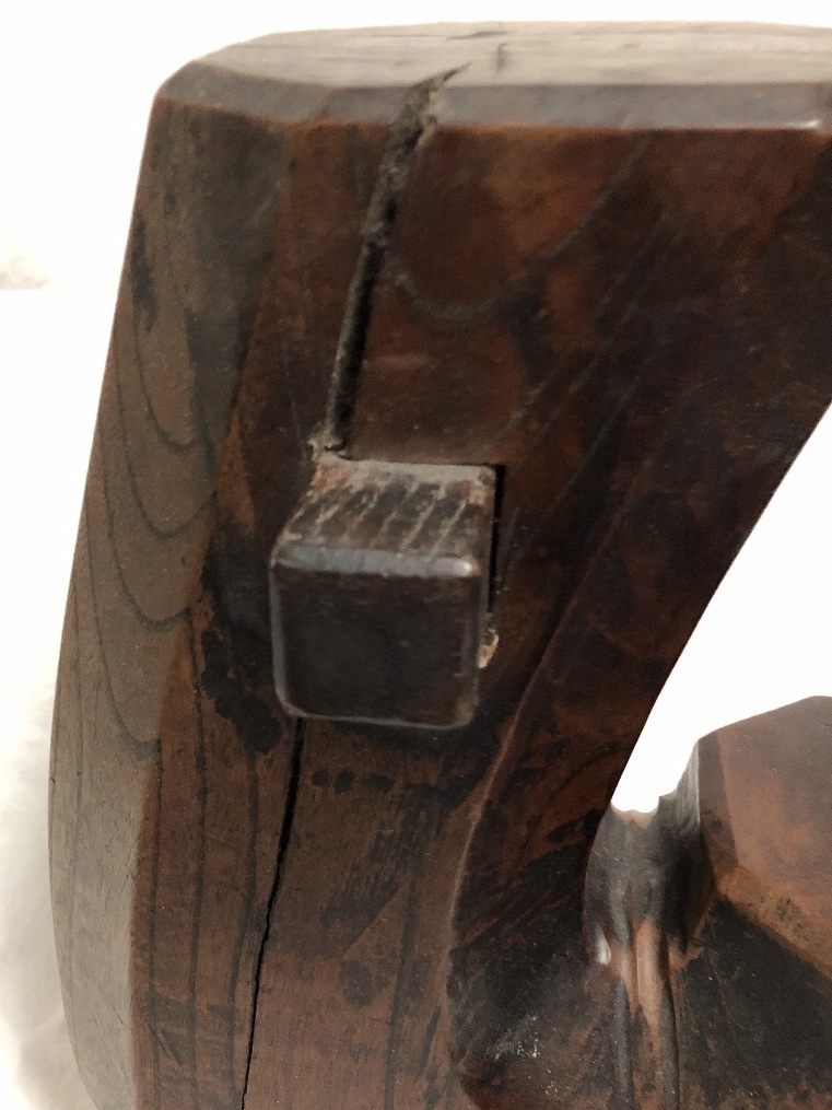 自在鉤　いろり　欅　高さ38ｃｍ　重さ7.6ｋｇ　古民家　古道具_4