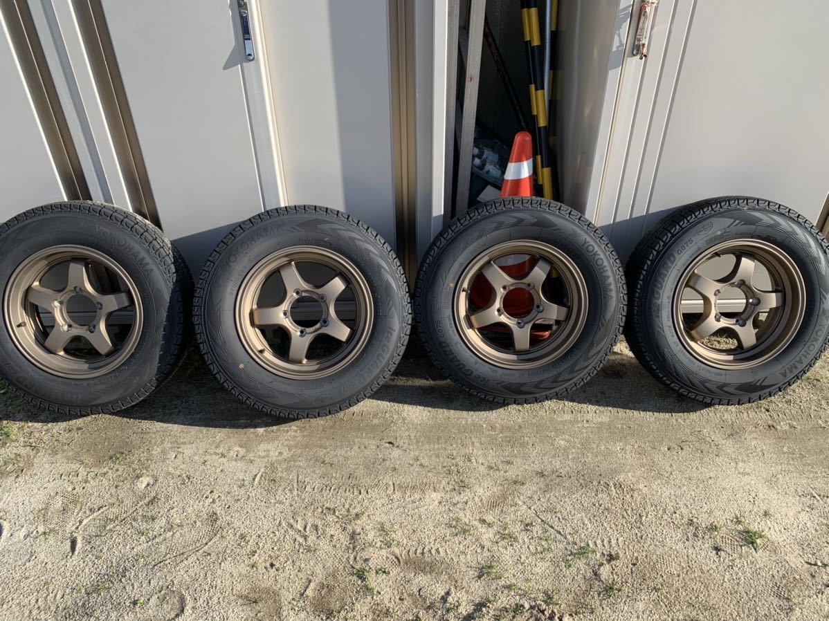 1シーズン使用185/85/16 ジムニー 16インチスタッドレスタイヤホイール4本セット