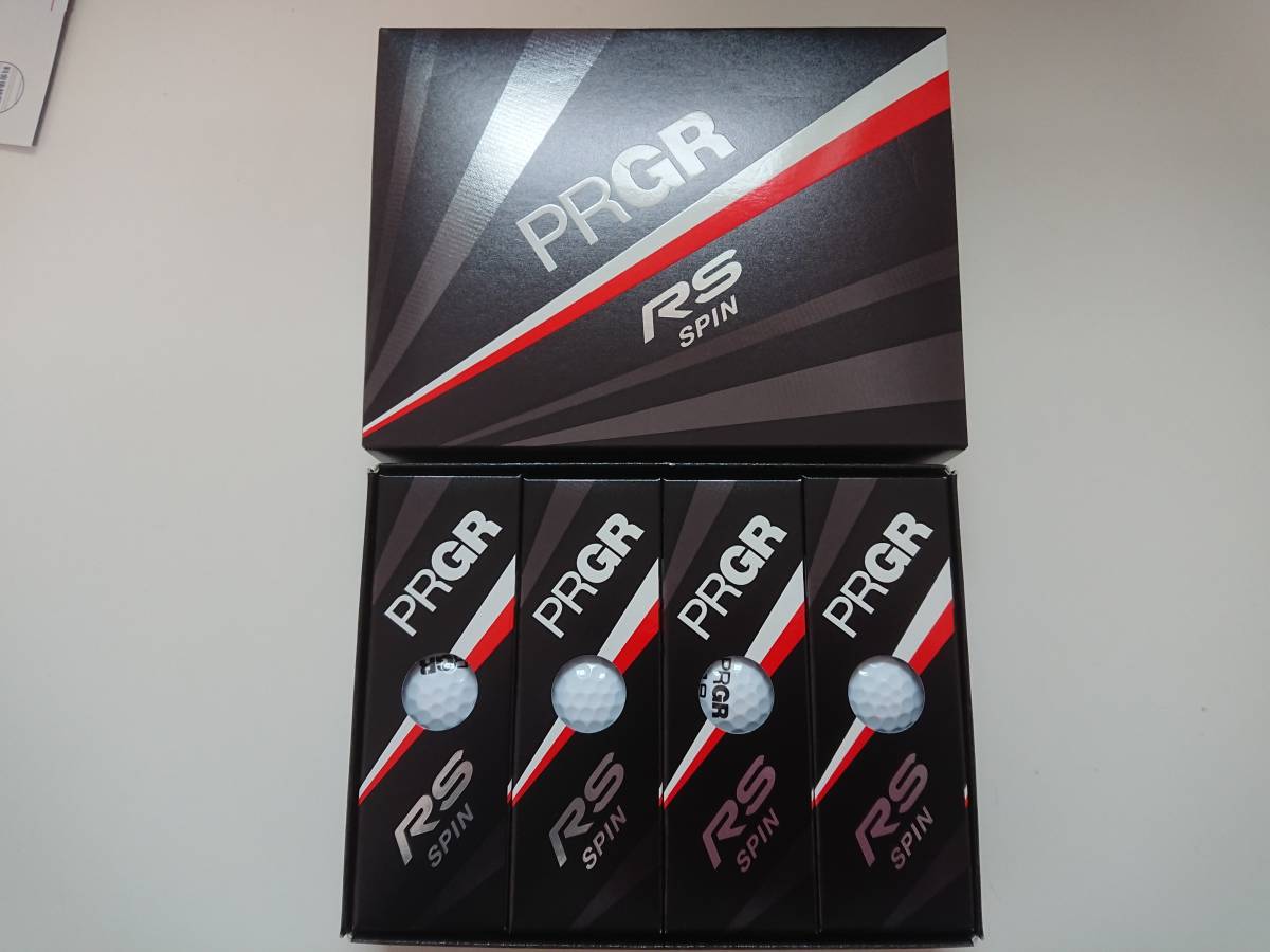 RS SPIN PRGR プロギア ボール 1ダース ゴルフボール ゴルフ スピン 2024年モデル ホワイト 1ダース(12球入り) BALL 0 3層構造 プロギアRSスピンボール実戦テスト｜飛び系アイアンと相性が良い