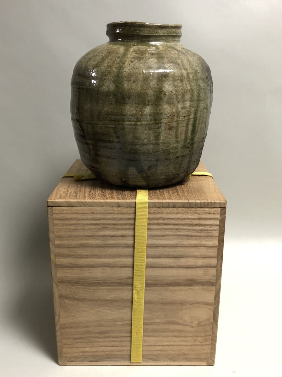 香合　中里重利 中里重利 共箱 Yahoo!オークション 「中里重利」花器、壷 唐津焼 絵