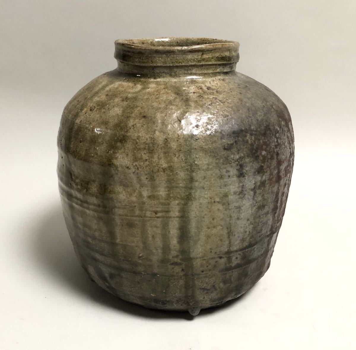 中里重利 共箱 Yahoo!オークション 「中里重利」花器、壷 唐津焼 絵