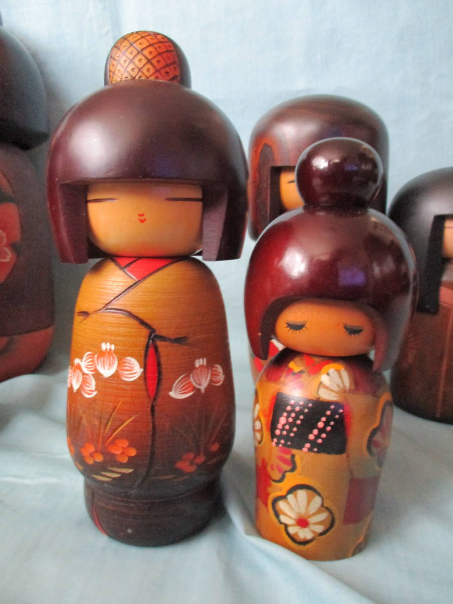 昭和レトロ 8本 創作こけし