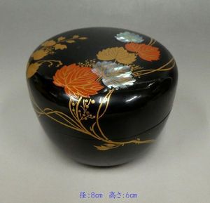 高木玉栄 / 大棗 】棗 ふと なつめ 茶道具 共箱付き 鵬雲斎箱 秋草 