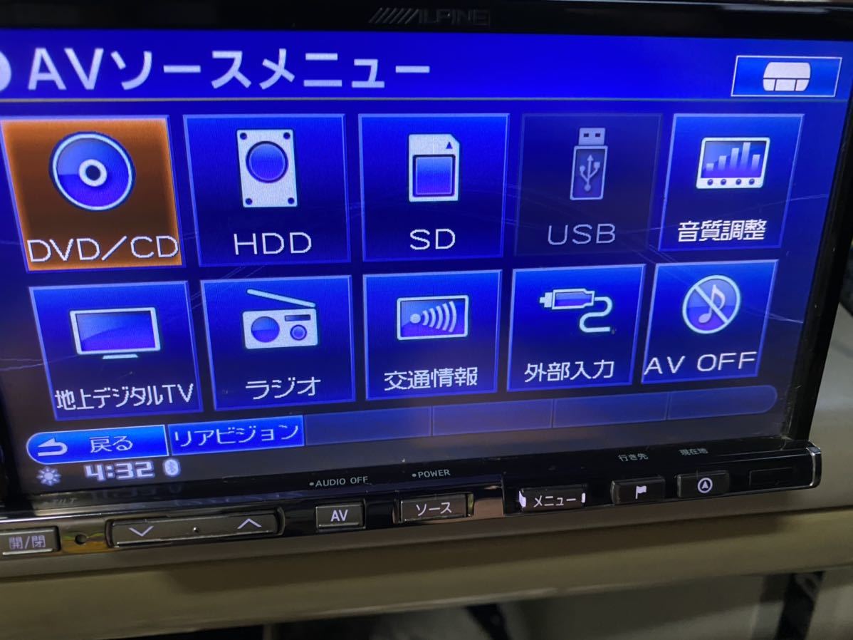 アルパイン HDDナビ VIE-X08 ALPINE 2010年 VIE-X088V N197-1 HDD 4×4