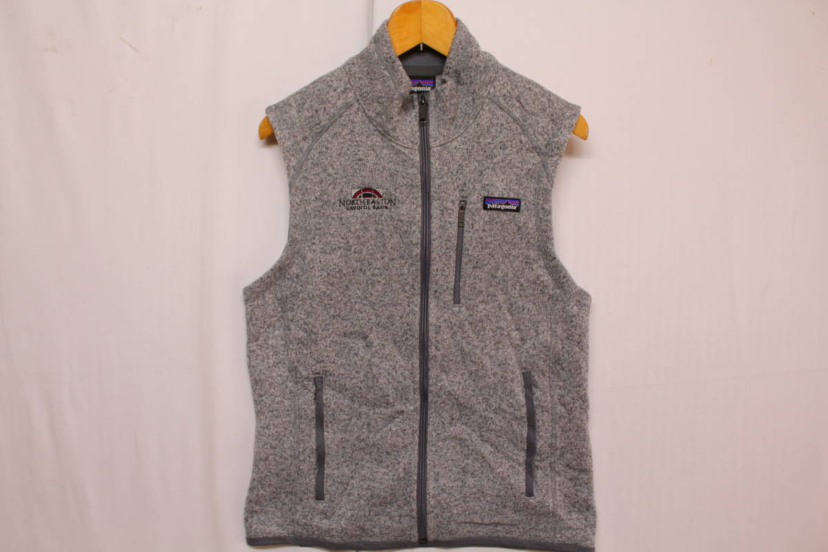  patagonia パタゴニア ニットフリースベスト 胸ロゴ スタンドジップ STY25881 NORTH EASTON SAVINGS BANK Ｓ グレー(フリース)｜売買されたオークション情報、yahooの商品情報をアーカイブ公開 - オークフ 男性用