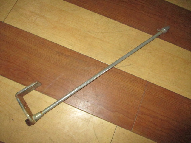 ■メルセデスベンツ W116 コーナーポール 中古 旗棒 コントロールスタッフ Flag Parking Pole 部品取あり メッキ エントランス モール■