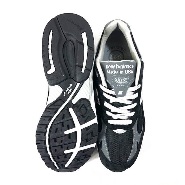 1円 売切 正規 new balance ニューバランス MR993BK スウェード USA製 スニーカー Dワイズ/US10/28cm 黒 ...