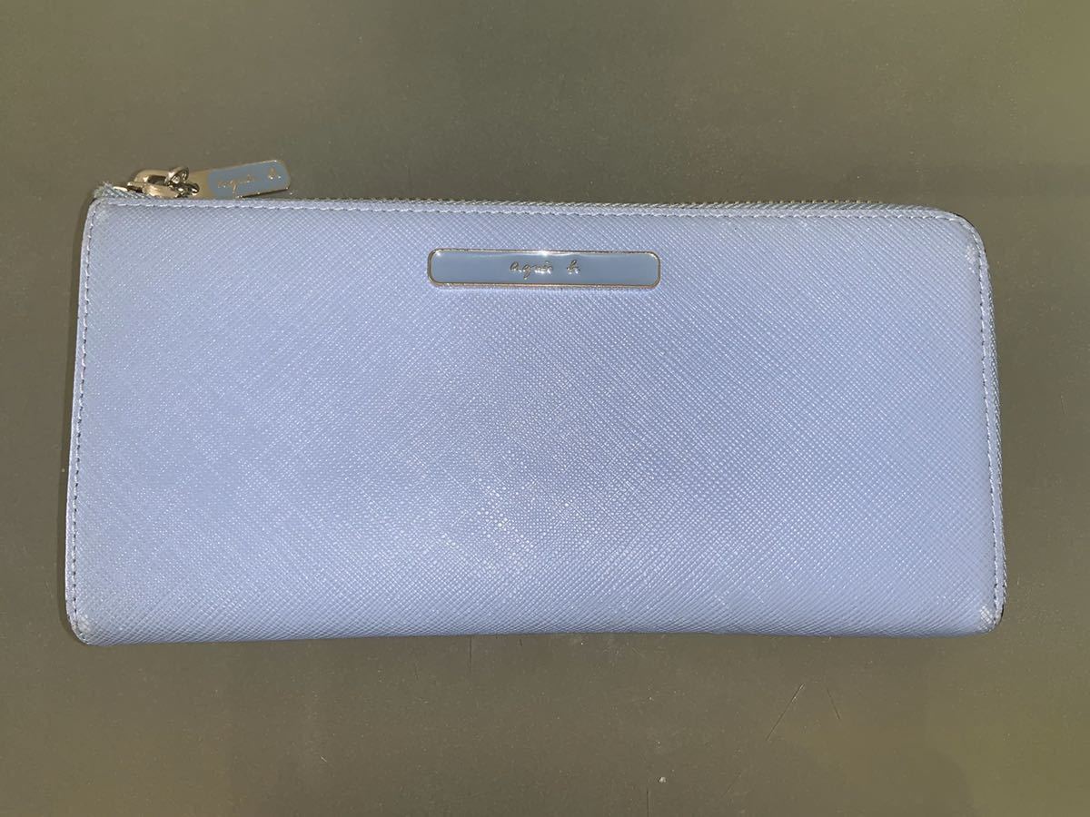 agnes b. VOYAGE アニエスベーボヤージュ 女性用長財布 ブルー水色 