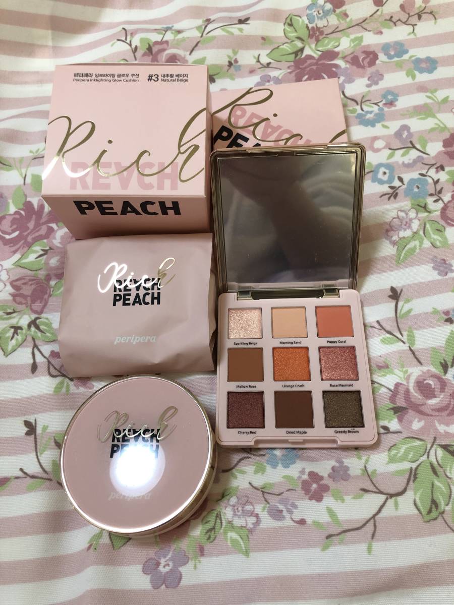 衝撃お値下げ！送料無料★新品・未使用★ペリペラ★クッションファンデ3番（＃３）・アイシャドウパレット★２点セット★格安_1