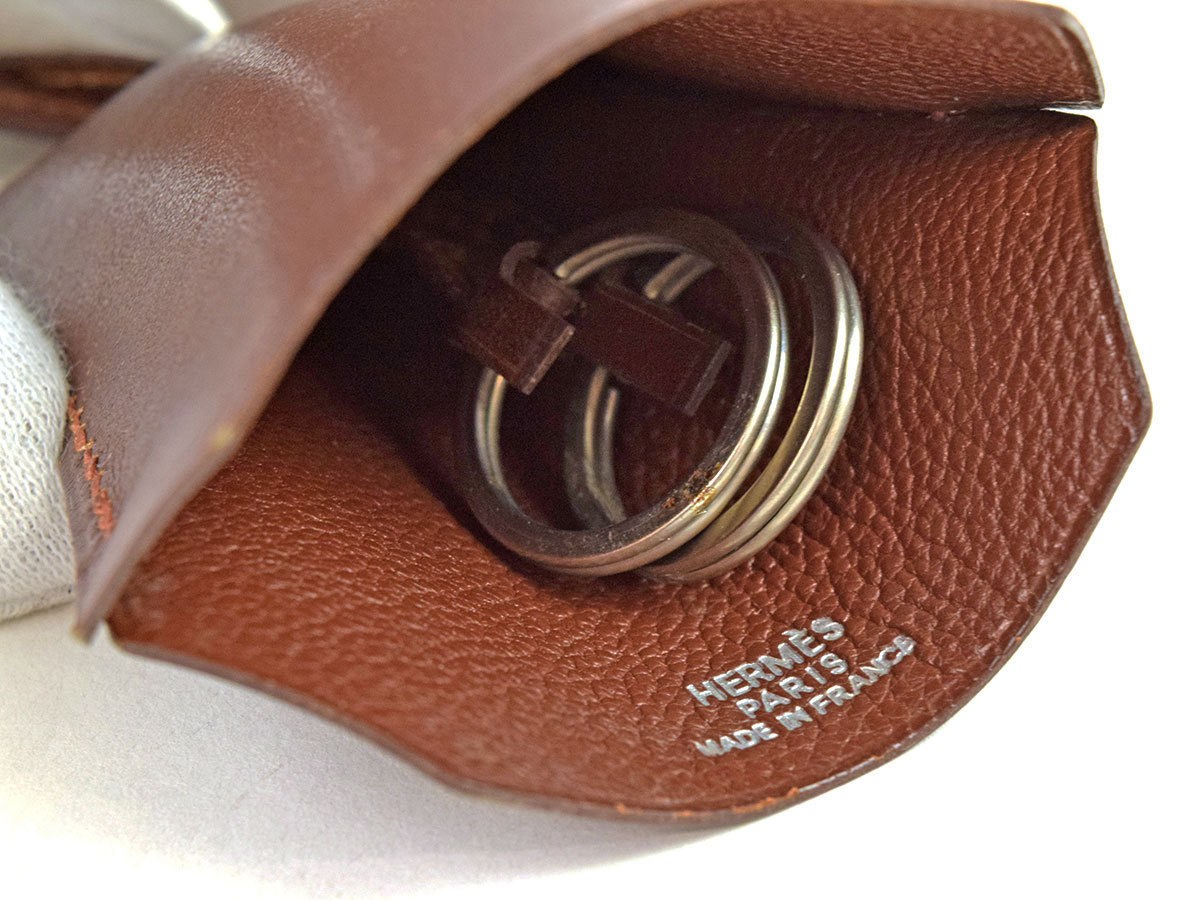 81032◇ HERMES エルメス/ クロシェット バッグチャーム キーリング
