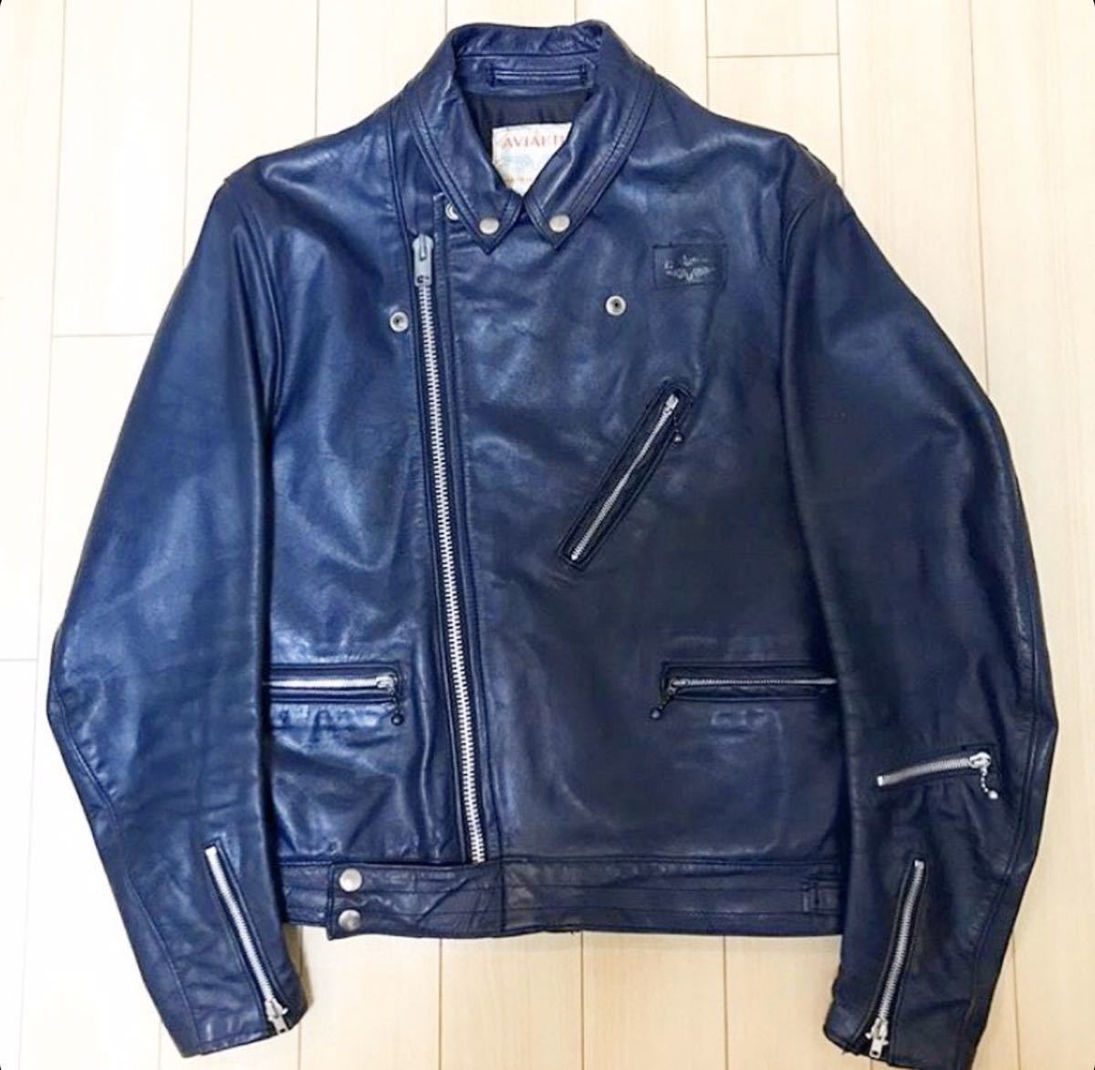 60年代 ルイスレザー サイクロン ネイビー 40 / 1960s 1970s Lewis 