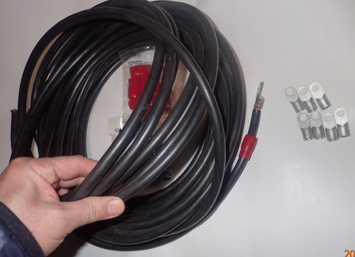 AWG 0 35mm2 | 2ゲージ赤+黒純銅バッテリーケーブル SHIERLENG : 3m バッテリーケーブル KIV + 清和工業 の溶接電池ケーブル のゲージの赤 AVコード(自動車用低電圧線バッテリー用) プラス