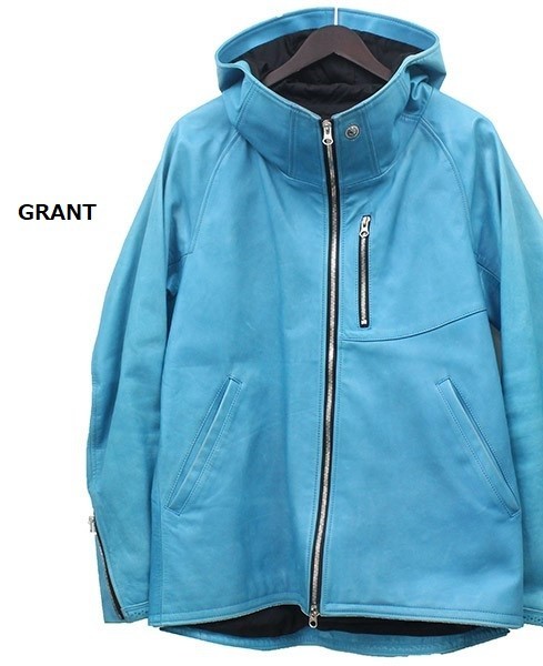 超希少 GRANT グラント ホースハイド フーデッド レザージャケット 馬革 超希少 GRANT グラント ホースハイド フーデッド レザージャケット 馬