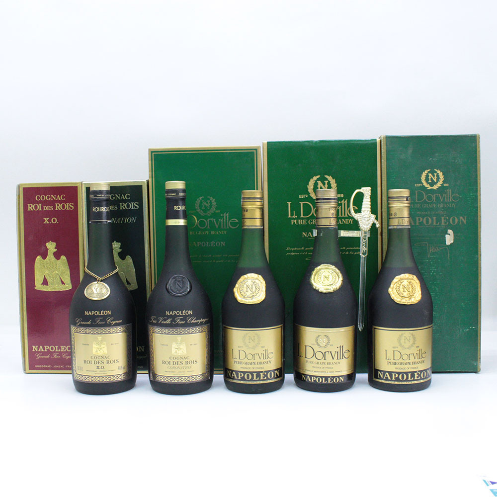 最新作，100%新品 酒 ROI DES ROIS コニャック XO L.Dorville ナポレオン ブランデー 5本セット まとめ売り 箱付き マドラー付き有 未開栓(その他)｜売買されたオークション情報、yahooの商品情報をアーカイブ公開 - オ コニャック