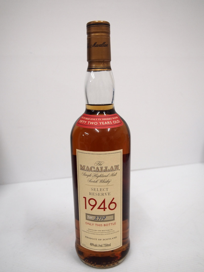 ☆The MACALLAN ザ マッカラン 52年 1946 木箱 特級 鍵破損☆スコッチ