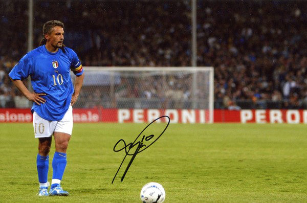 サッカー Roberto Baggio ロベルト・バッジョ 直筆 サイン フォト