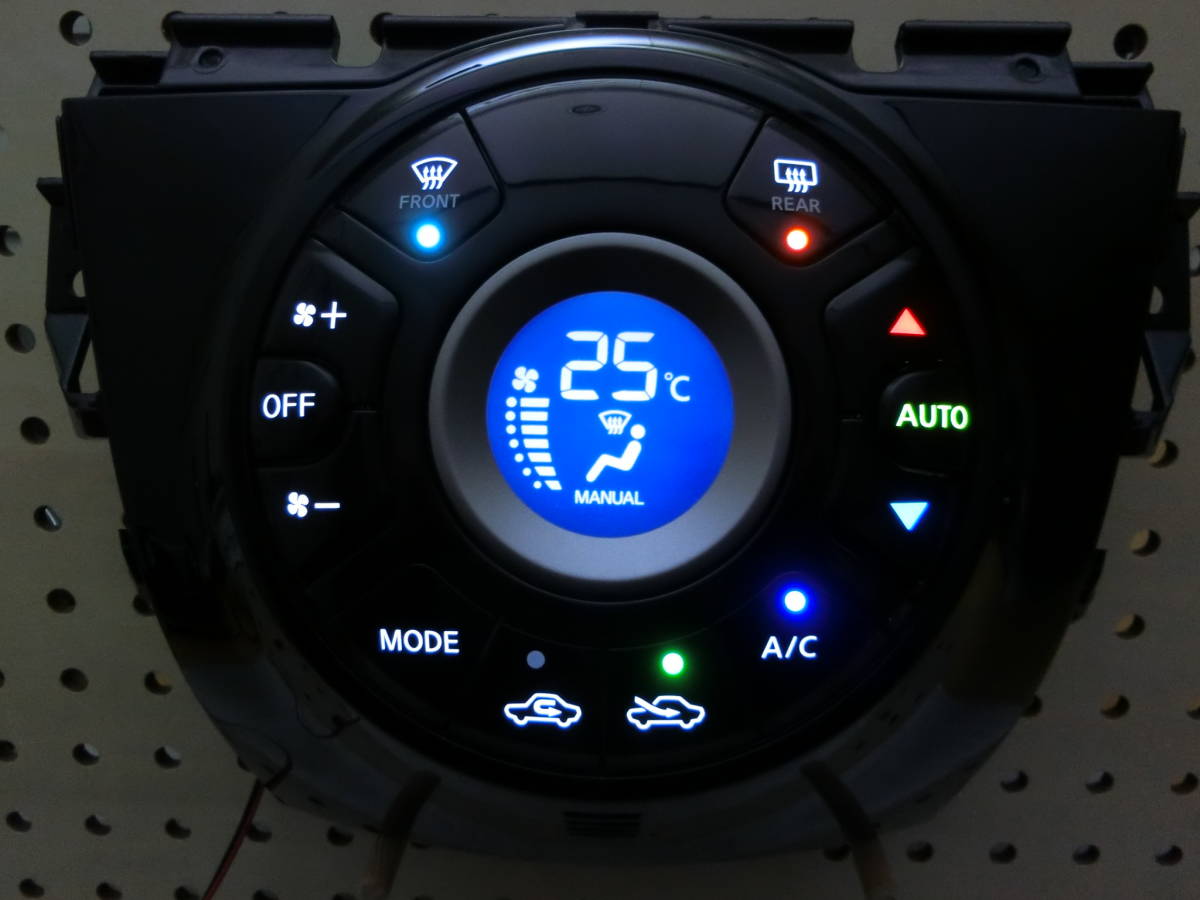 ノート E12 エアコンパネル液晶反転ブルー化＆LED打ち換え(DIY)④