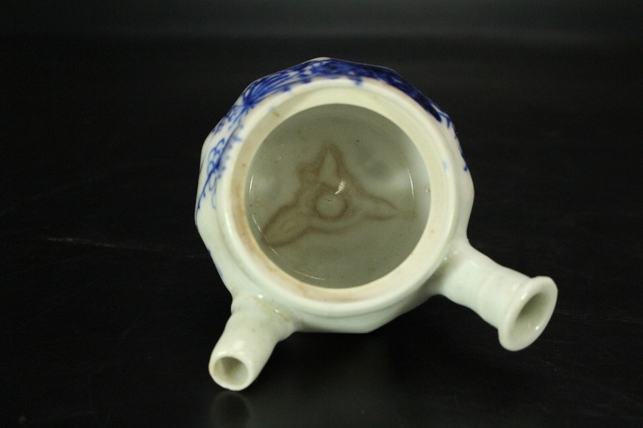 中国美術 | 青花 染付 花唐草文 茶壷 茶入 古玩 明⁄清朝