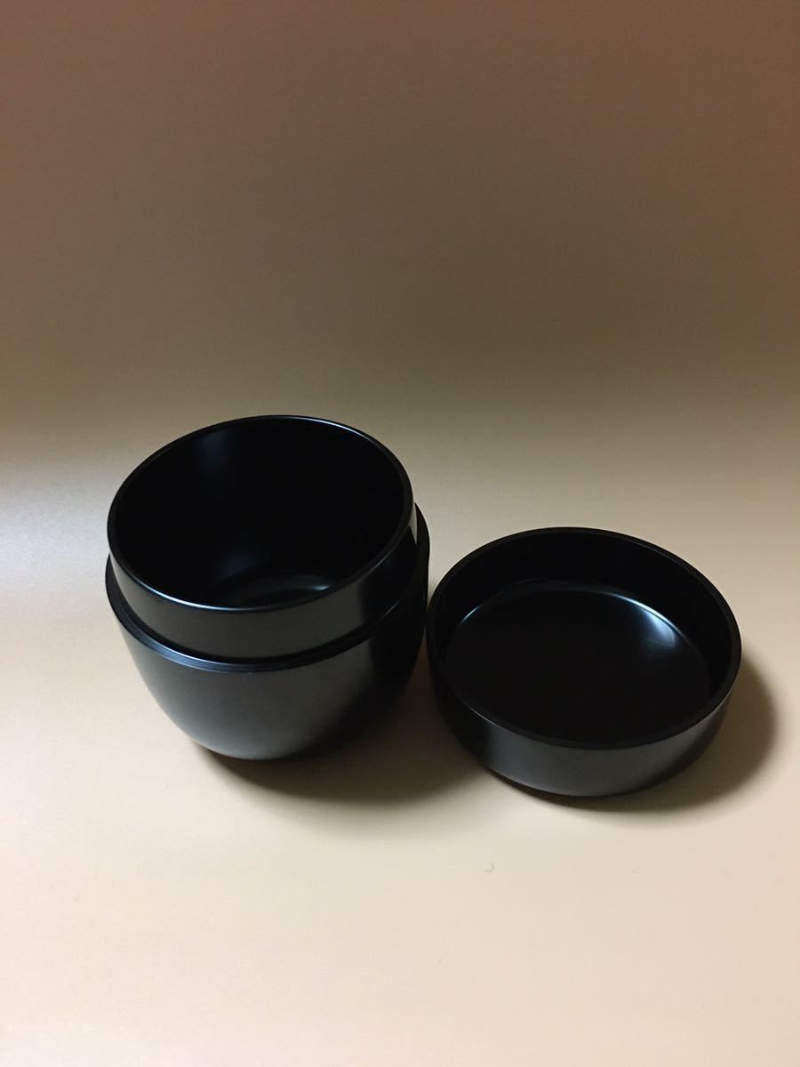 共箱 五代 黒大棗』茶道具 なつめ 真塗り 川端近左『利休形 真作保証
