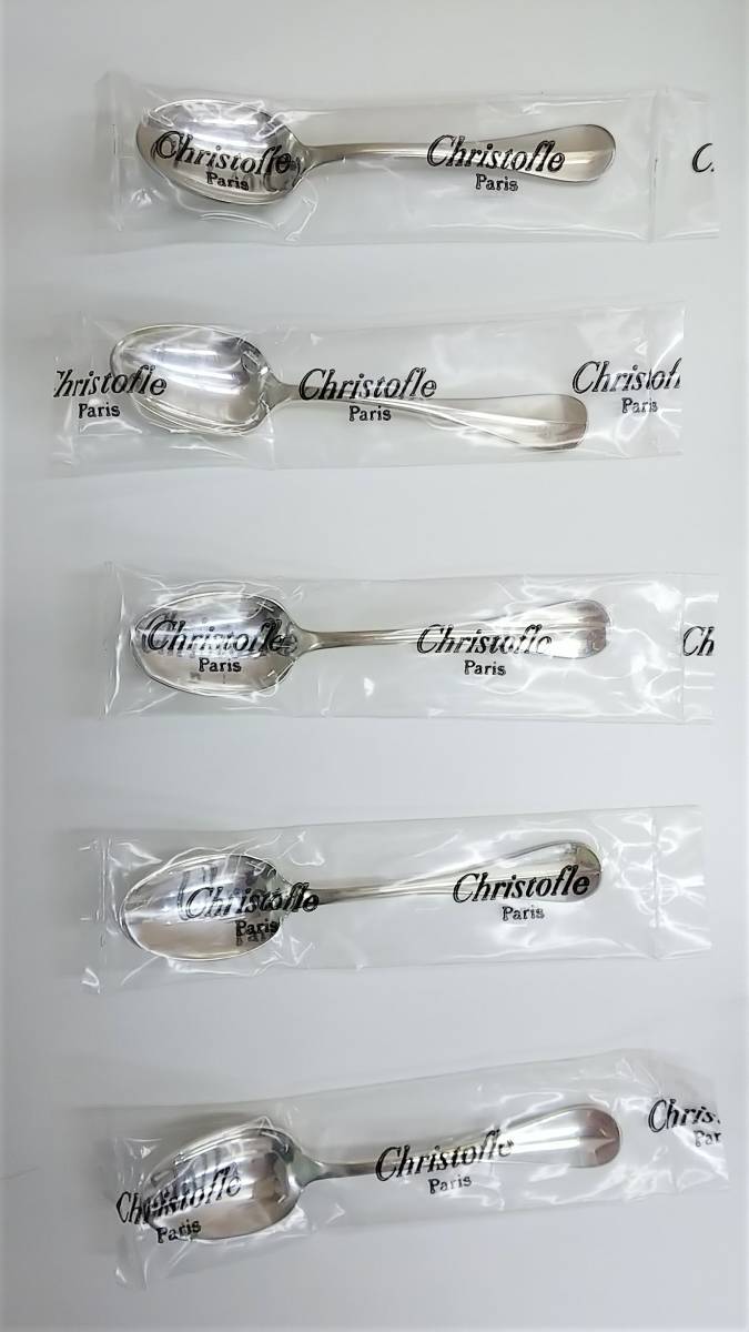 新品未使用 Christofle】スプーン 5点セット シルバー スプーンの中古