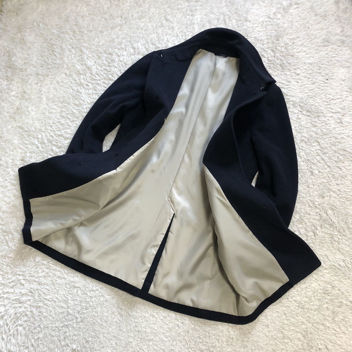 アクセサリー 販売 【美品】 麻布テーラー カシミヤ ウール コート 
