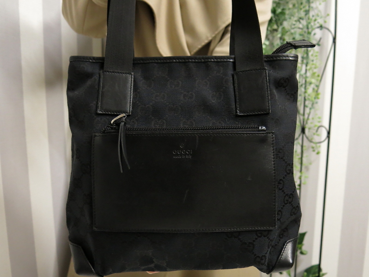 大人気，新作 ○美品○GUCCI グッチ○GGキャンバス カーフ レザー 本革○