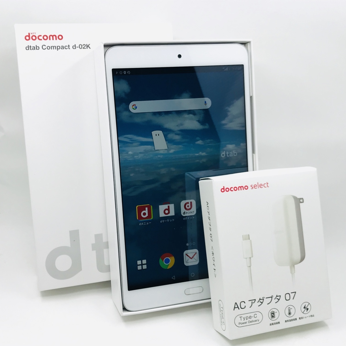 極 Simフリー Docomo Dtab Compact D 02k シルバー 別売りの Ac アダプタ 07 付属 利用制限 本体 売買されたオークション情報 Yahooの商品情報をアーカイブ公開 オークファン Aucfan Com