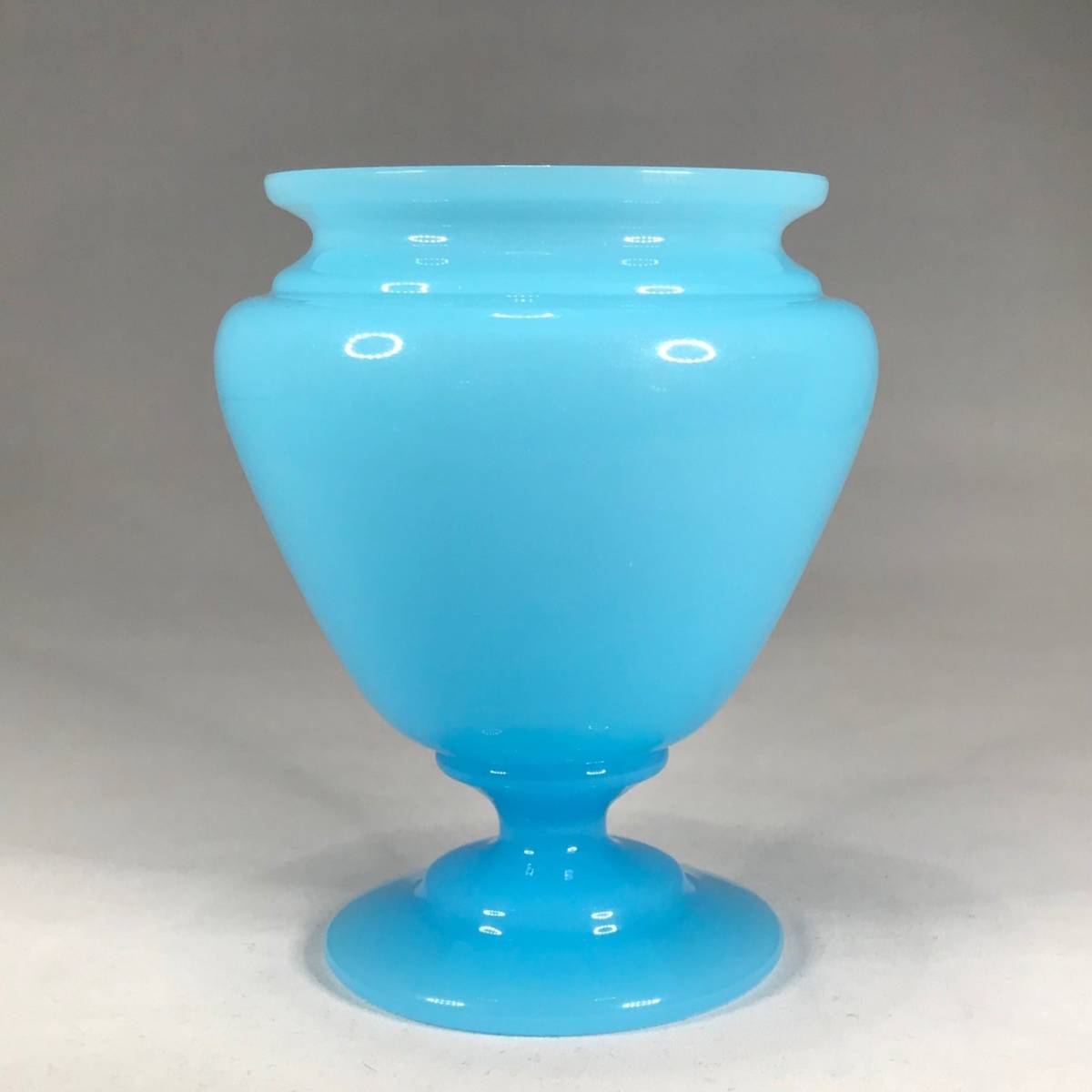 オールド・バカラ バカラ 花瓶 1970年 ブルーオパーリンクリスタル 