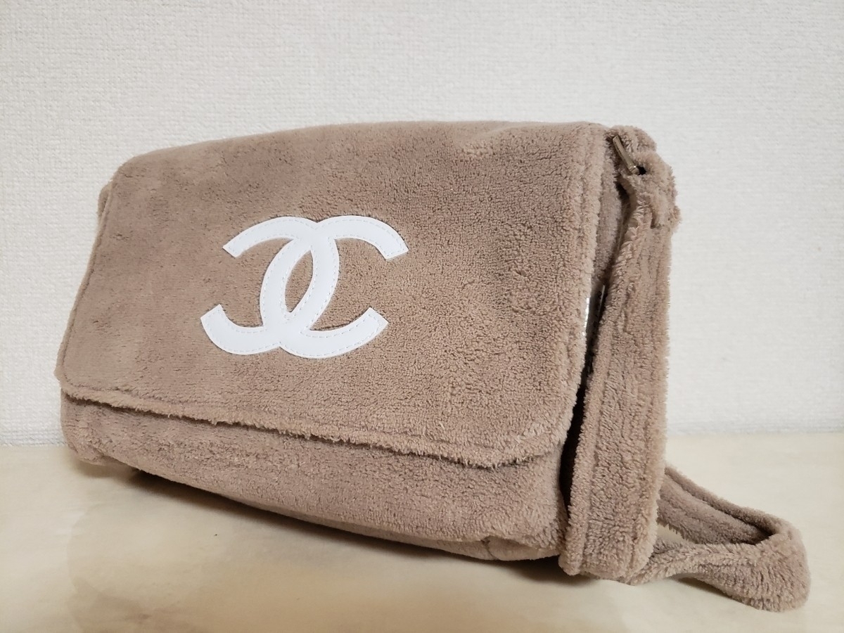 シャネル CHANEL ファー ショルダー バッグ ベージュ COCO ロゴ 【公式 