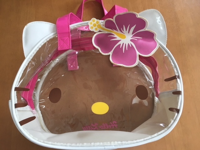 キャラクターグッズ キティ ハイビスカス ビニールバッグ プールバッグ