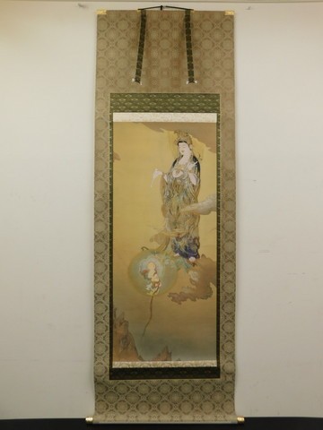 狩野芳崖 悲母観音図 - | 狩野芳崖『悲母観音』 絹本彩色画 : 東京書芸
