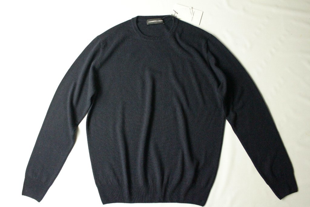 安い，新品 LAMBERTO LOSANI ウンブリア発の高級ニッター ランベルトロザーニのカシミアクルーネックニット ネイビー 50 7万円程(Lサイズ)｜売買されたオークション情報、yahooの商品情報をアーカイブ公開 - Lサイズ