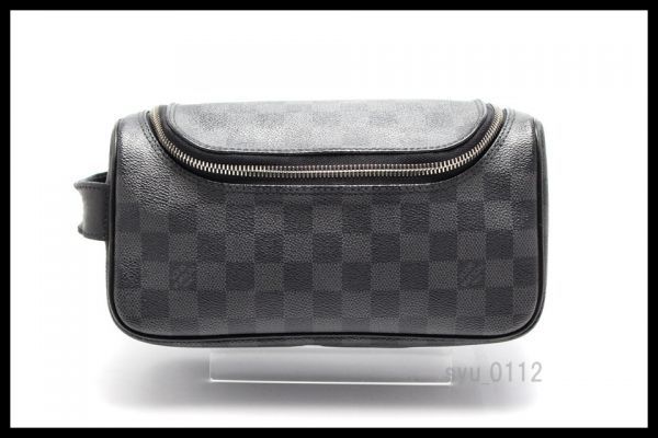 希少美中古□LOUIS VUITTON N47625 ダミエグラフィット トワレポーチ 