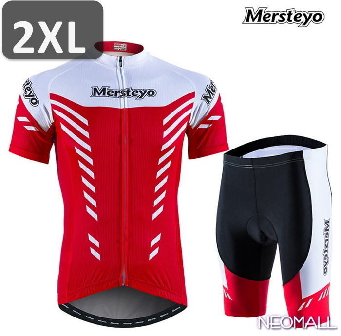 人気 サイクリングウェア mersteyo 半袖 レッド 2点セット 2XLサイズ 自転車 ウェア サイクルジャージ 吸汗速乾防寒 インポート品 706(XLサイズ以上)｜売買されたオークション情報、yahooの商品情報を 男性用