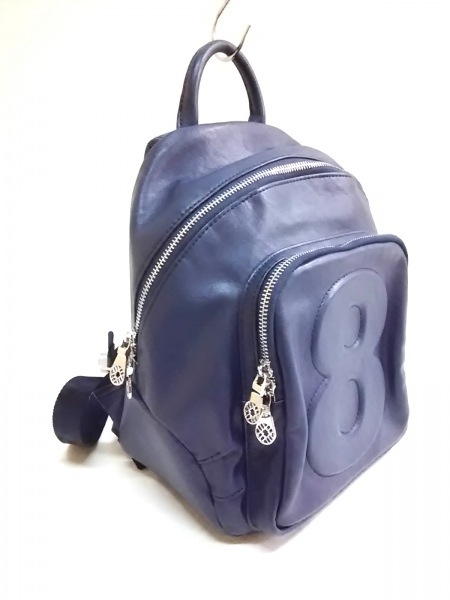ムータ muta リュックサック レザー ネイビー 美品 バッグ(レディース 