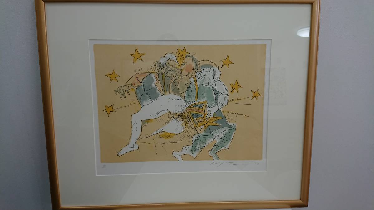 池田満寿夫lithograph 150限定 池田満寿夫猿の母子lithograph 150限定