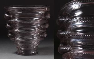 ルネ ラリック R LALIQUE パチネ彩色 RICQUEWIHR 燭台 ルネ・ラリック