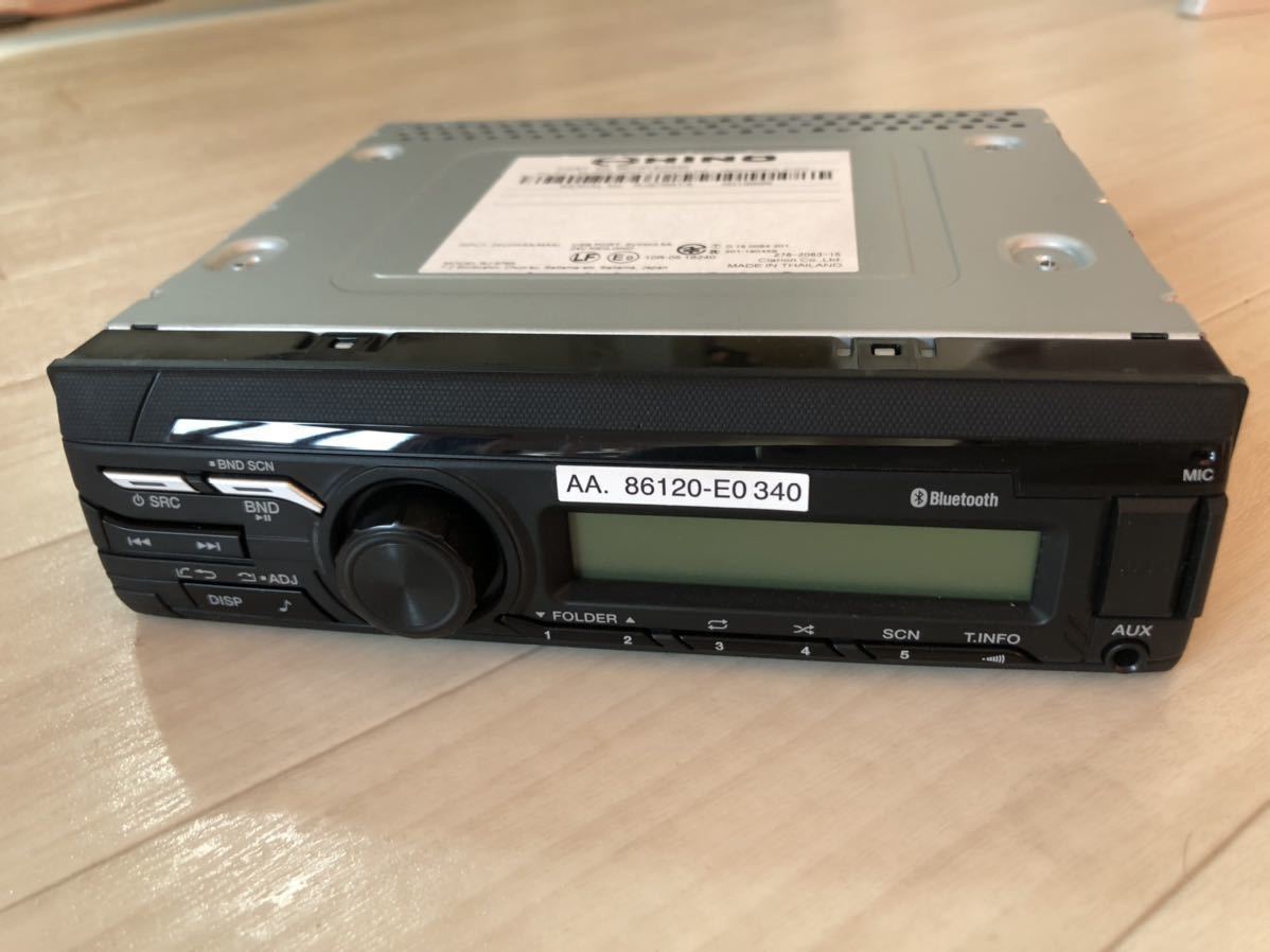 ラジオ 24V 新車外し AUX 日野純正 日野 Bluetooth USB AM FM