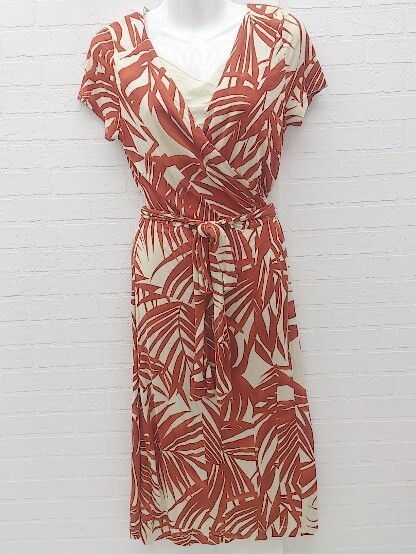 けーこ　マックスマーラ　ロングワンピース　美品 ◇ MaxMara マックスマーラ 半袖 ロング ワンピース オレンジ